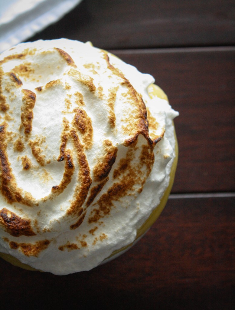 lemon mer pie on brown fav