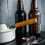 root beer ice cream with bottles