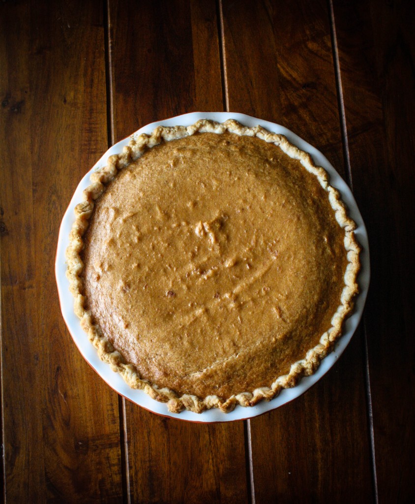 easy sweet potato pie overhead