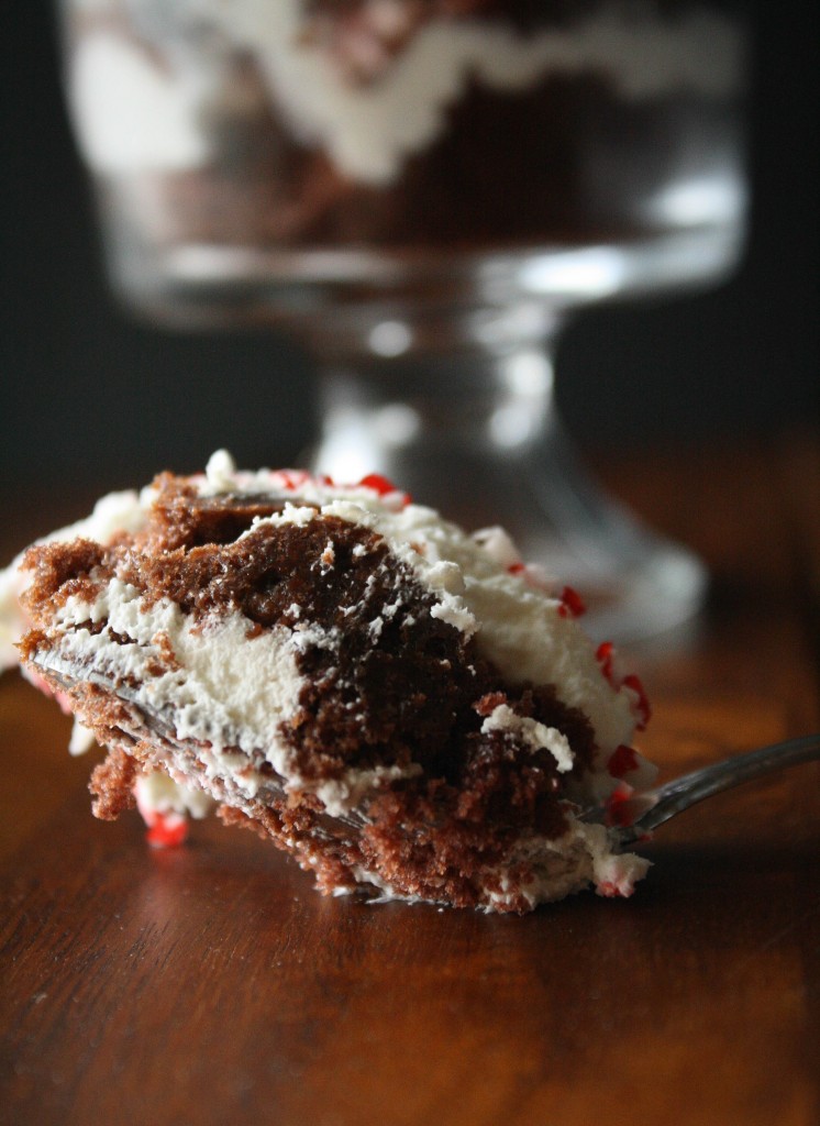 chocolate cake as trifle