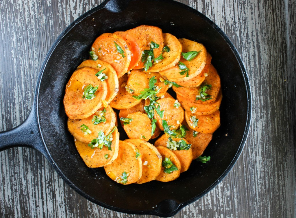 Baked Skillet Sweet Potatoes