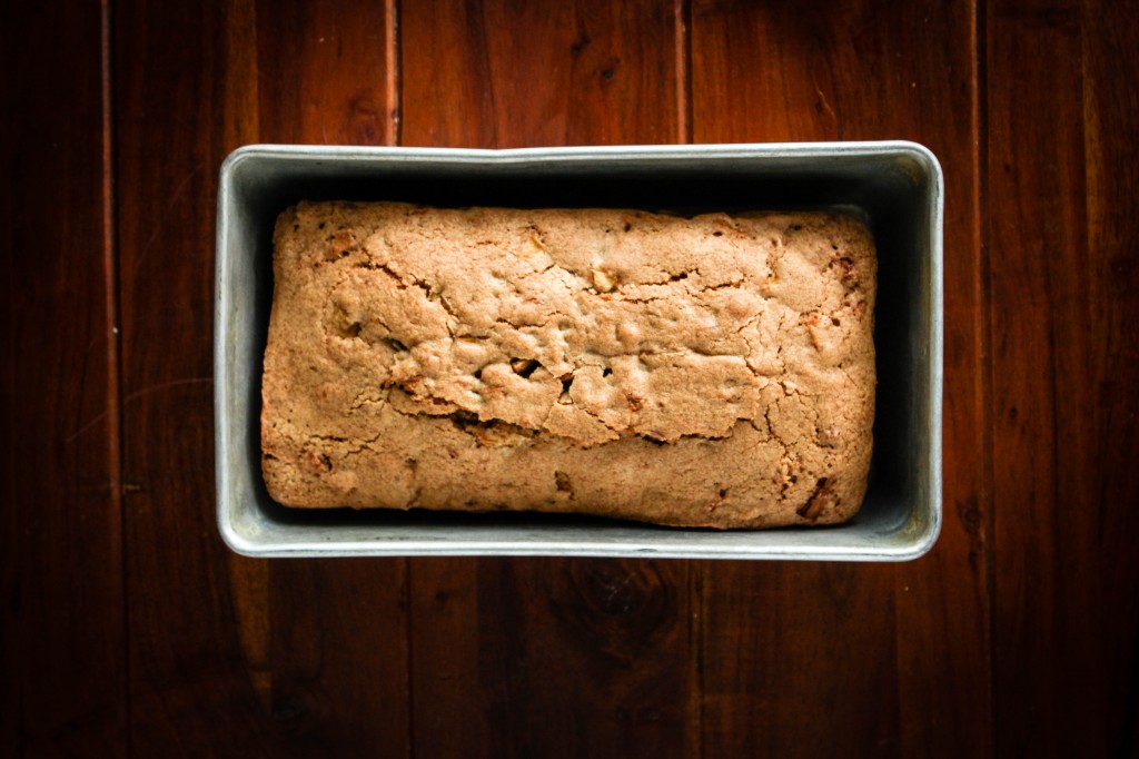 apple pecan bread above light