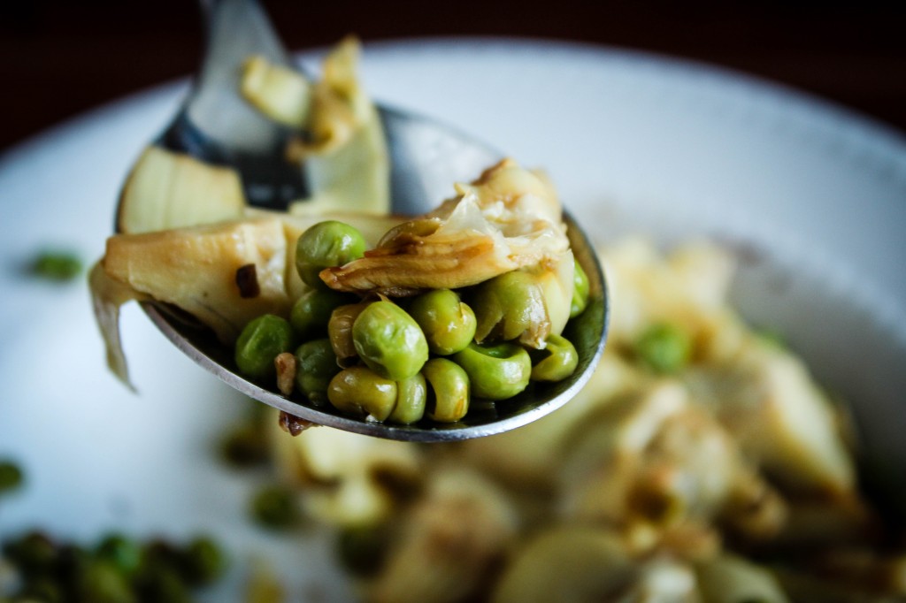 Artichokes and Pea Side Dish If You Please