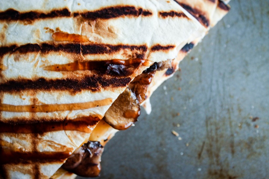 BBQ Mushroom Quesadillas