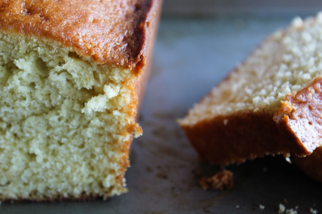 pear ginger bread half loaf close up