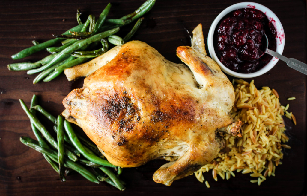 roasted chicken above