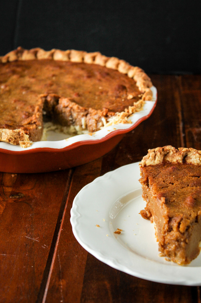 pumpkin pecan pie both dark