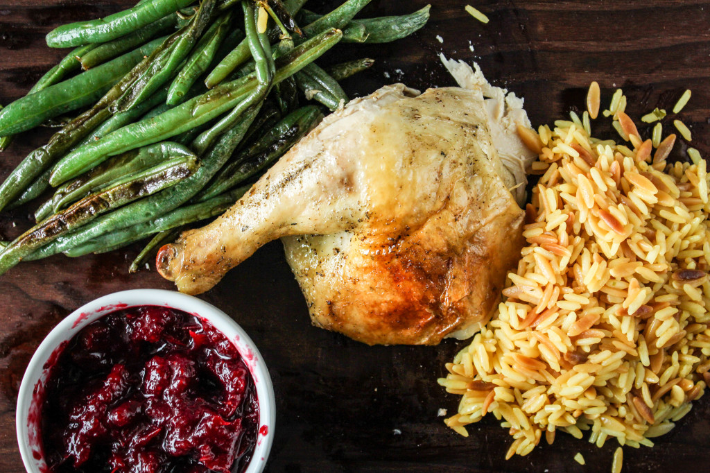 roasted chicken above leg only close