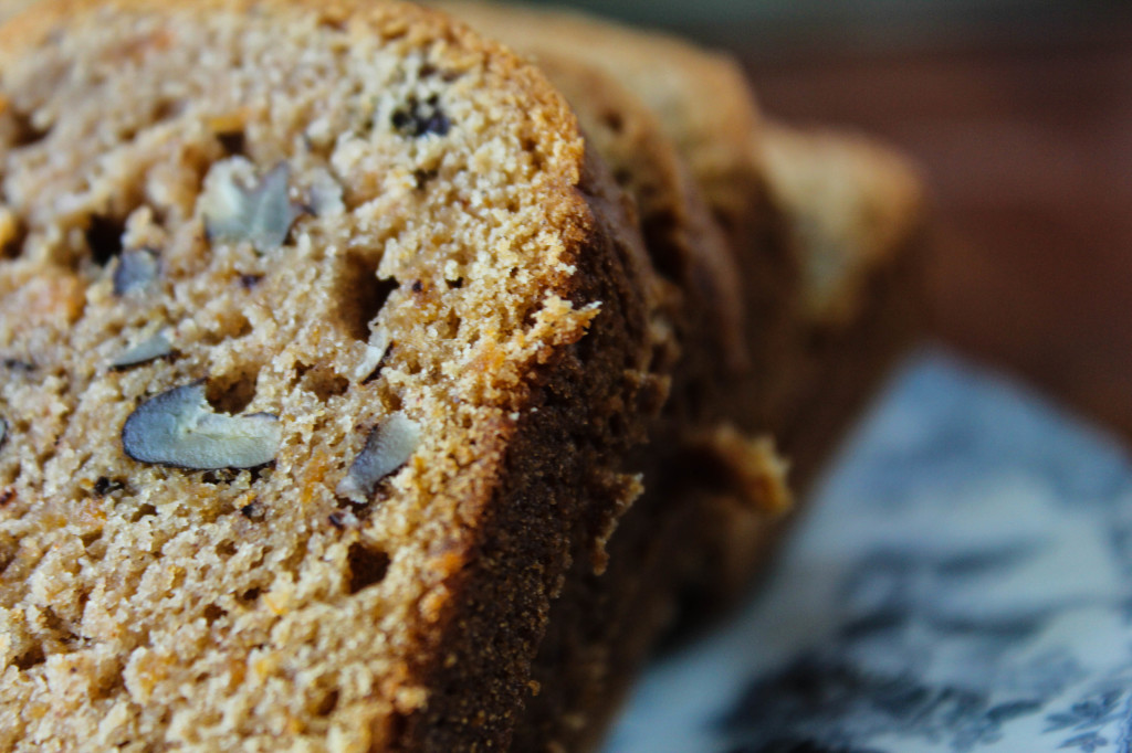 sweet potato pecan bread inside right