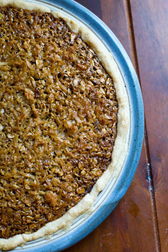 Maple Oatmeal Pie side view 3 -- bakesinslippers.com_