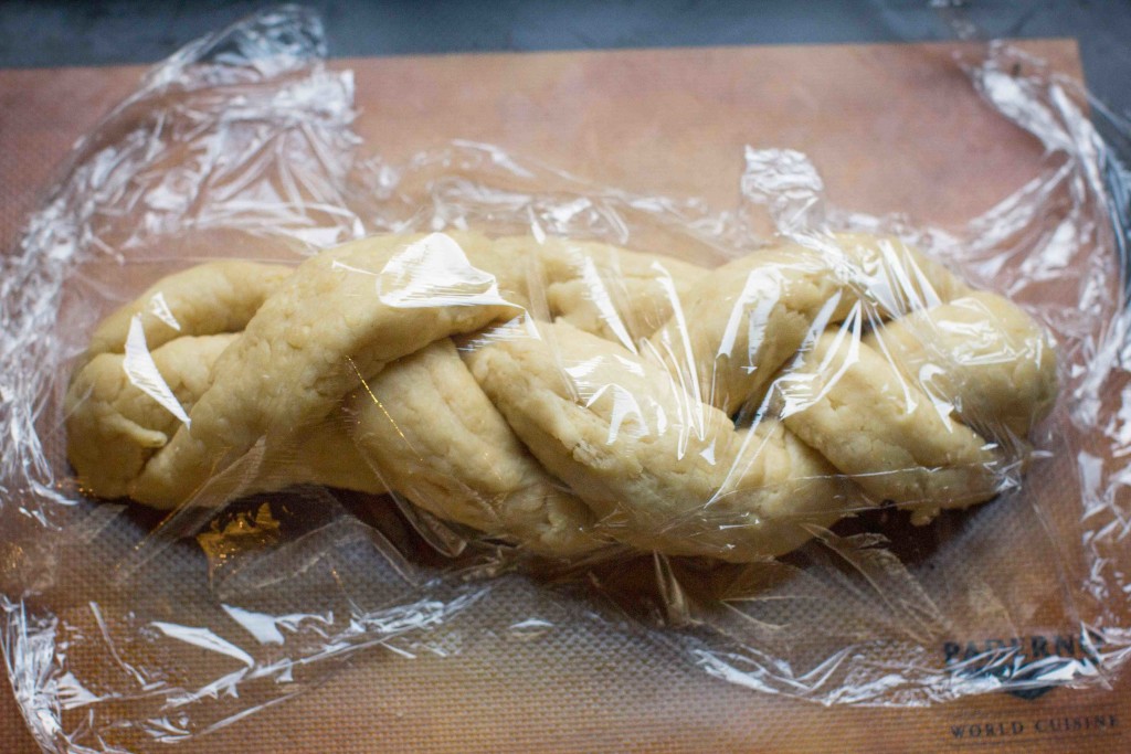 Brioche dough braided and covered -- bakesinslippers.com