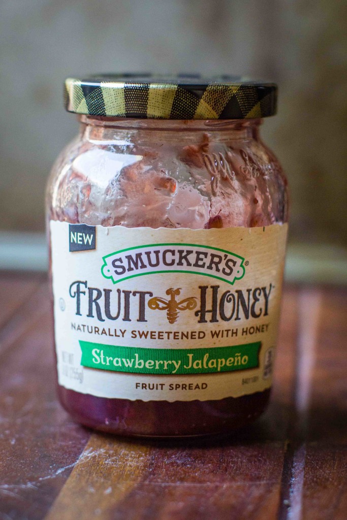 Slow Cooker Strawberry Jalapeno Chicken Wings -- bakesinslippers.com jar